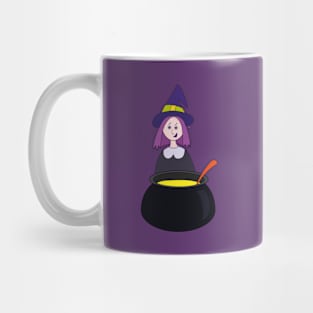 Little Witch Halloween Cauldron Mug